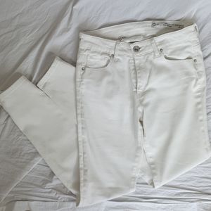 Zara white stretch low rise jeans size 2